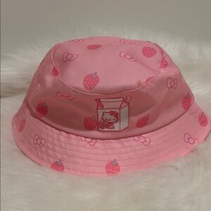 Hello Kitty Pink Strawberry Bucket Hat